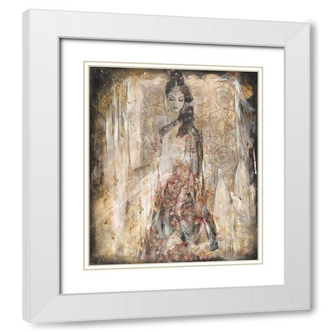 India I White Modern Wood Framed Art Print with Double Matting by Wiley, Marta