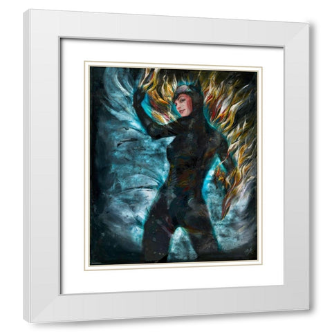 Sexy Villian II White Modern Wood Framed Art Print with Double Matting by Wiley, Marta