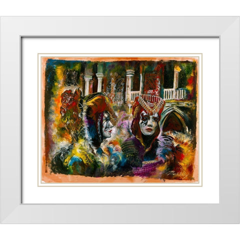 Venice Colorful  White Modern Wood Framed Art Print with Double Matting by Wiley, Marta