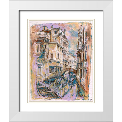 Beige, Italy  White Modern Wood Framed Art Print with Double Matting by Wiley, Marta