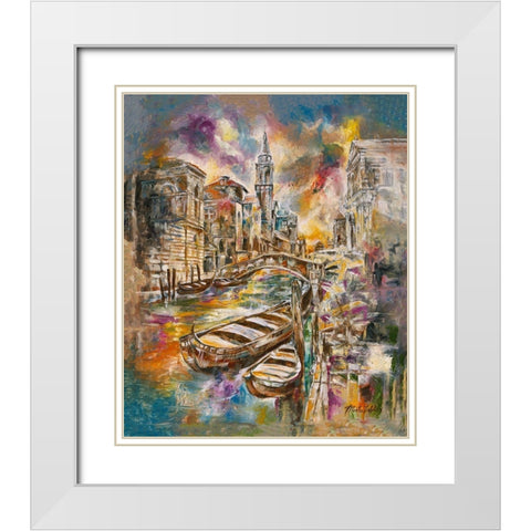 Italy, colorful White Modern Wood Framed Art Print with Double Matting by Wiley, Marta