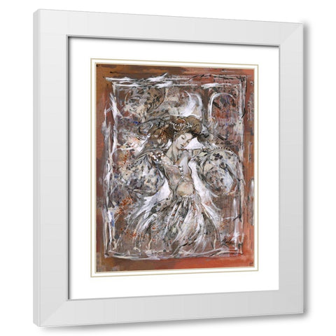 Sepia Dancer  White Modern Wood Framed Art Print with Double Matting by Wiley, Marta