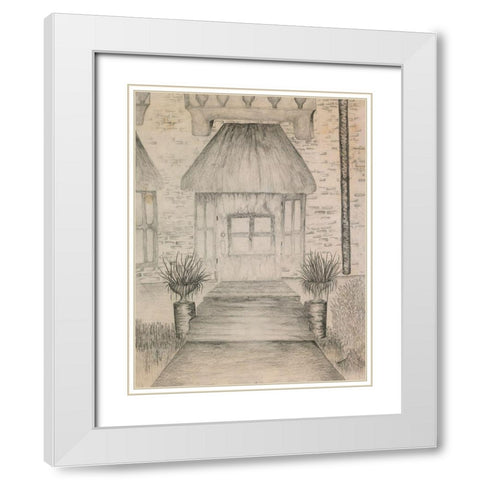 Pencil White Modern Wood Framed Art Print with Double Matting by Wiley, Marta