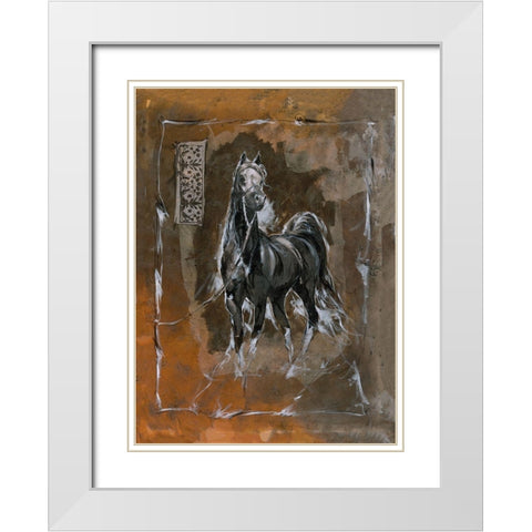 Rider White Modern Wood Framed Art Print with Double Matting by Wiley, Marta