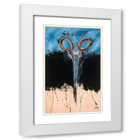 Closed White Modern Wood Framed Art Print with Double Matting by Wiley, Marta