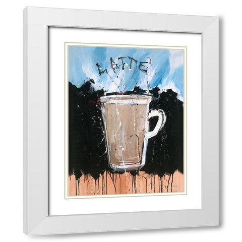 Latte White Modern Wood Framed Art Print with Double Matting by Wiley, Marta
