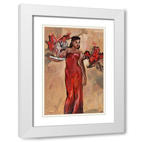 Beaty White Modern Wood Framed Art Print with Double Matting by Wiley, Marta