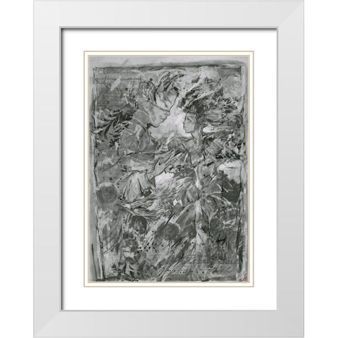 Dancer VI- BandW White Modern Wood Framed Art Print with Double Matting by Wiley, Marta