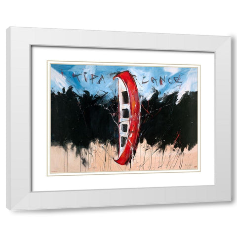 Tip A Conoe Color White Modern Wood Framed Art Print with Double Matting by Wiley, Marta