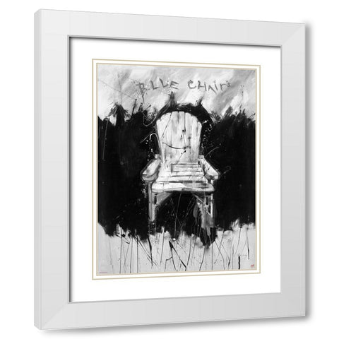 BandW Chair White Modern Wood Framed Art Print with Double Matting by Wiley, Marta