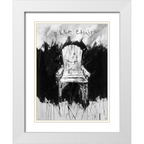 BandW Chair White Modern Wood Framed Art Print with Double Matting by Wiley, Marta