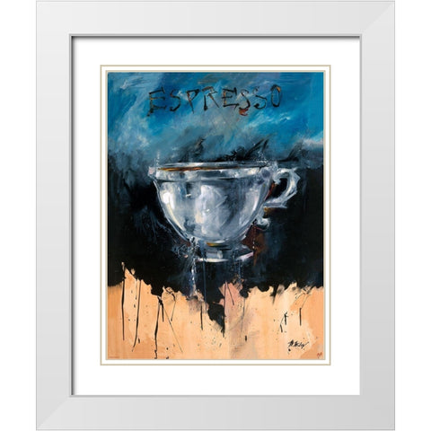 Dive Lighter colors White Modern Wood Framed Art Print with Double Matting by Wiley, Marta