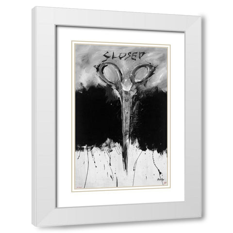 Open BandW White Modern Wood Framed Art Print with Double Matting by Wiley, Marta