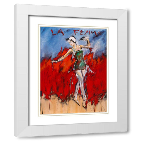 La Feme White Modern Wood Framed Art Print with Double Matting by Wiley, Marta