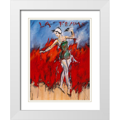 La Feme White Modern Wood Framed Art Print with Double Matting by Wiley, Marta