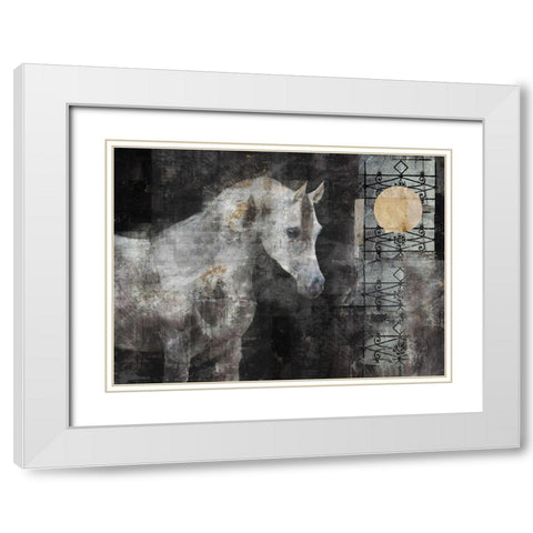 Horse in the sun White Modern Wood Framed Art Print with Double Matting by Wiley, Marta