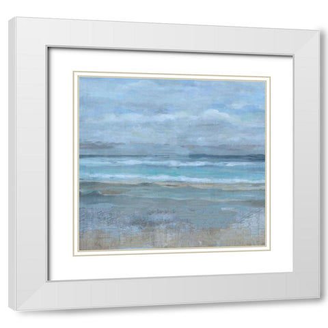 Sqare Abstract Dark White Modern Wood Framed Art Print with Double Matting by Wiley, Marta