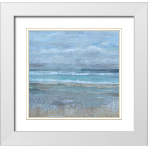 Sqare Abstract Dark White Modern Wood Framed Art Print with Double Matting by Wiley, Marta