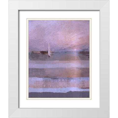 Classical Sail Sand White Modern Wood Framed Art Print with Double Matting by Wiley, Marta