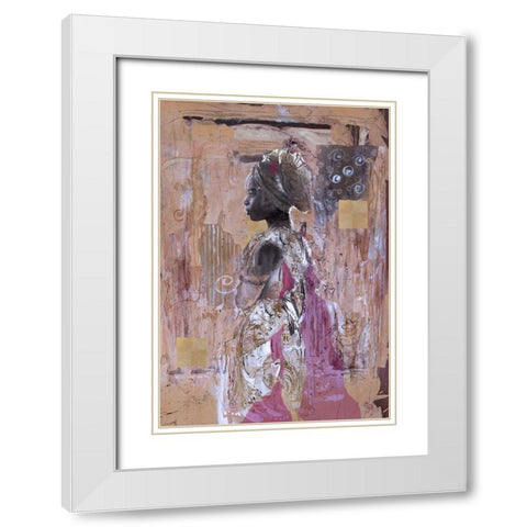 African Dream Sand White Modern Wood Framed Art Print with Double Matting by Wiley, Marta