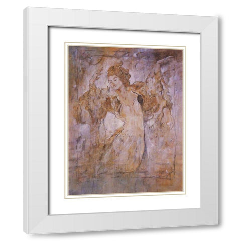 Dream Dancer White Modern Wood Framed Art Print with Double Matting by Wiley, Marta