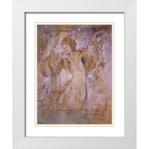 Dream Dancer White Modern Wood Framed Art Print with Double Matting by Wiley, Marta