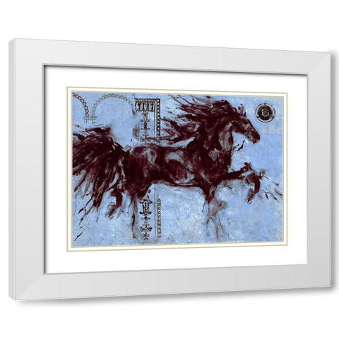 Blue Lepa Zena I White Modern Wood Framed Art Print with Double Matting by Wiley, Marta