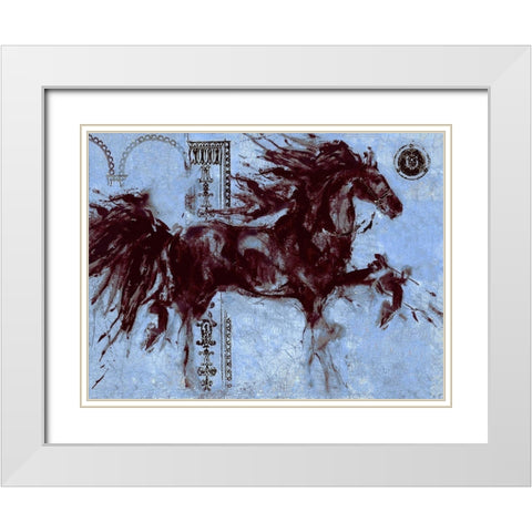 Blue Lepa Zena I White Modern Wood Framed Art Print with Double Matting by Wiley, Marta