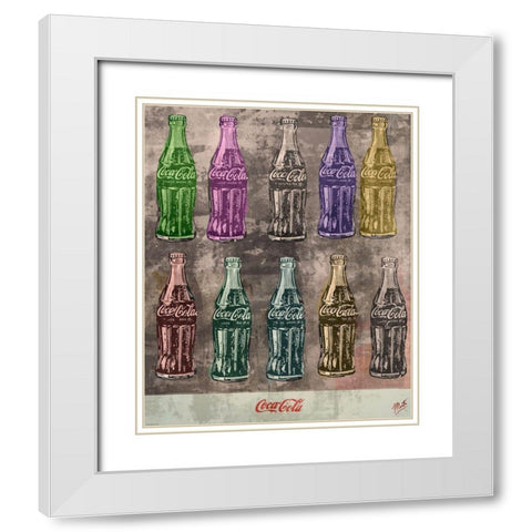 Coke Print II White Modern Wood Framed Art Print with Double Matting by Wiley, Marta