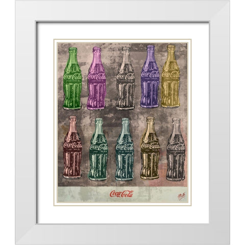 Coke Print II White Modern Wood Framed Art Print with Double Matting by Wiley, Marta