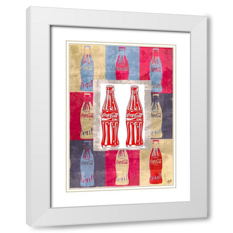 Coke Print III White Modern Wood Framed Art Print with Double Matting by Wiley, Marta