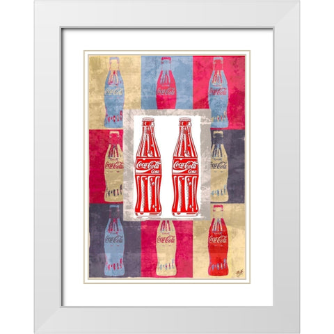 Coke Print III White Modern Wood Framed Art Print with Double Matting by Wiley, Marta