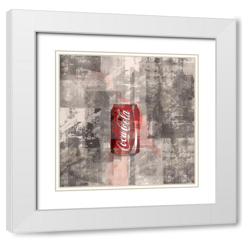 Coke Silkscreen I White Modern Wood Framed Art Print with Double Matting by Wiley, Marta