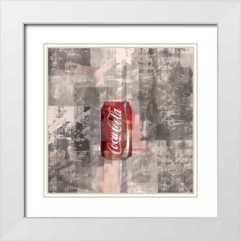 Coke Silkscreen I White Modern Wood Framed Art Print with Double Matting by Wiley, Marta
