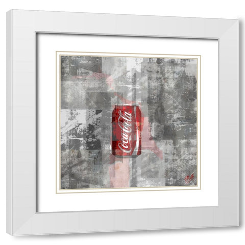 Coke Silkscreen II White Modern Wood Framed Art Print with Double Matting by Wiley, Marta