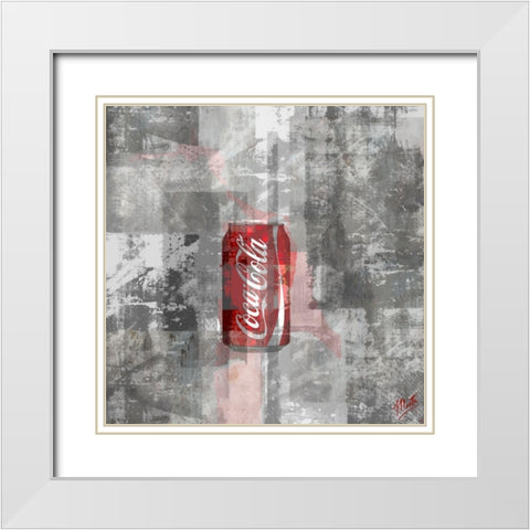 Coke Silkscreen II White Modern Wood Framed Art Print with Double Matting by Wiley, Marta
