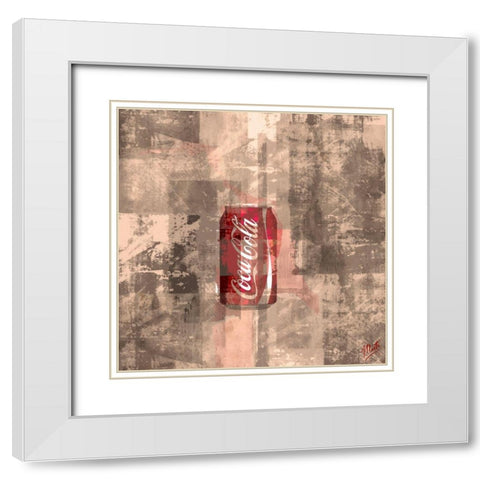 Coke Silkscreen III White Modern Wood Framed Art Print with Double Matting by Wiley, Marta