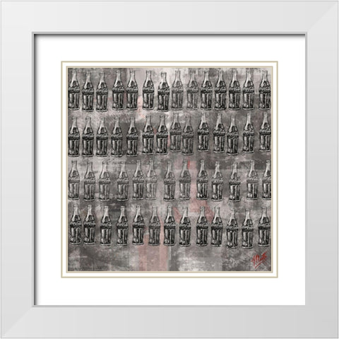 Coke Silkscreen IV White Modern Wood Framed Art Print with Double Matting by Wiley, Marta