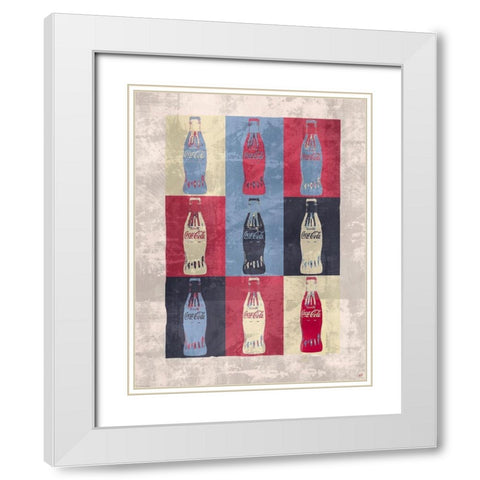 Coke Boxes White Modern Wood Framed Art Print with Double Matting by Wiley, Marta