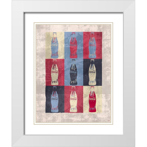 Coke Boxes White Modern Wood Framed Art Print with Double Matting by Wiley, Marta
