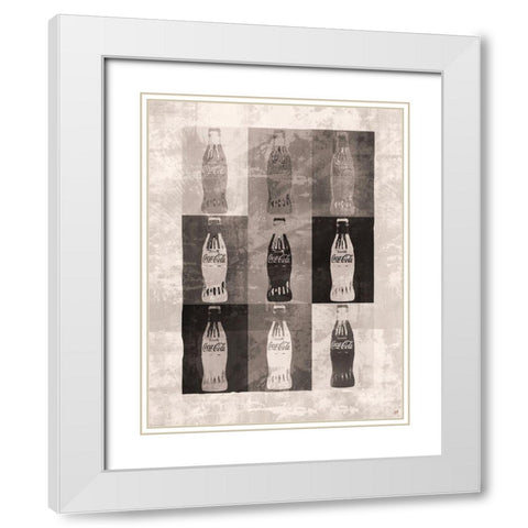 Coke Boxes Brown White Modern Wood Framed Art Print with Double Matting by Wiley, Marta