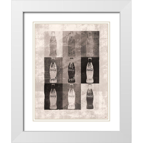 Coke Boxes Brown White Modern Wood Framed Art Print with Double Matting by Wiley, Marta