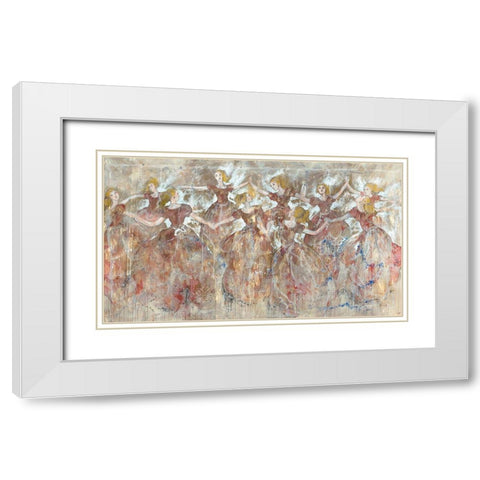 Dancer In Red White Modern Wood Framed Art Print with Double Matting by Wiley, Marta