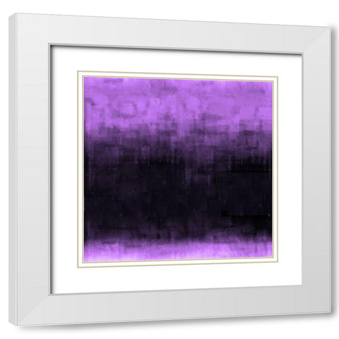 Purple Abstract White Modern Wood Framed Art Print with Double Matting by Wiley, Marta