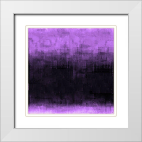 Purple Abstract White Modern Wood Framed Art Print with Double Matting by Wiley, Marta