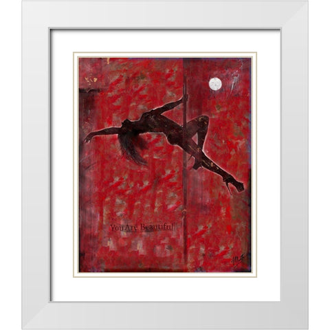 Pole Dancer II White Modern Wood Framed Art Print with Double Matting by Wiley, Marta