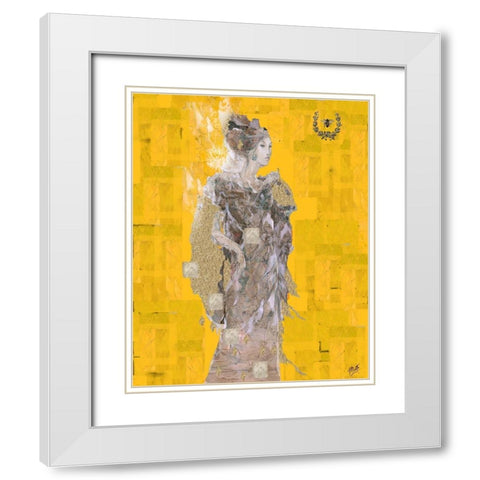 Queen Bee II White Modern Wood Framed Art Print with Double Matting by Wiley, Marta