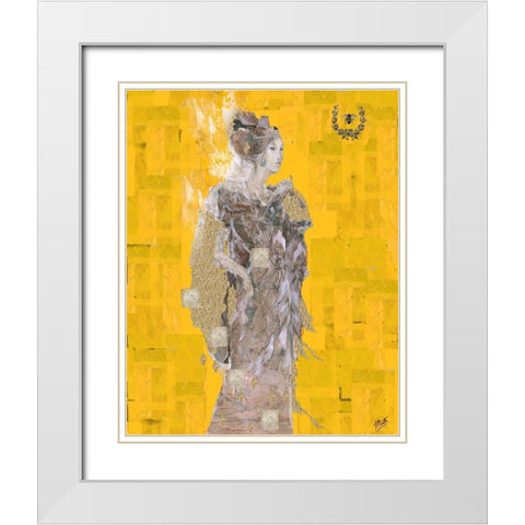 Queen Bee II White Modern Wood Framed Art Print with Double Matting by Wiley, Marta