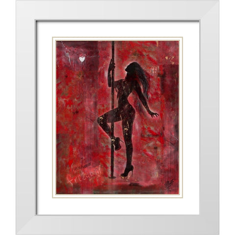 Pole Dancer I White Modern Wood Framed Art Print with Double Matting by Wiley, Marta