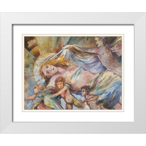 Renaissance Pop White Modern Wood Framed Art Print with Double Matting by Wiley, Marta